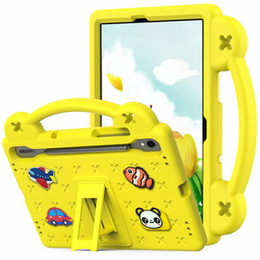 Детский чехол для Samsung Galaxy Tab S10 Lite / S10 FE / S9 FE, Cute Patterns, с подставкой, жёлтая