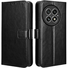 Футляр з клапаном для OnePlus 13, Crazy Horse Wallet, чорний