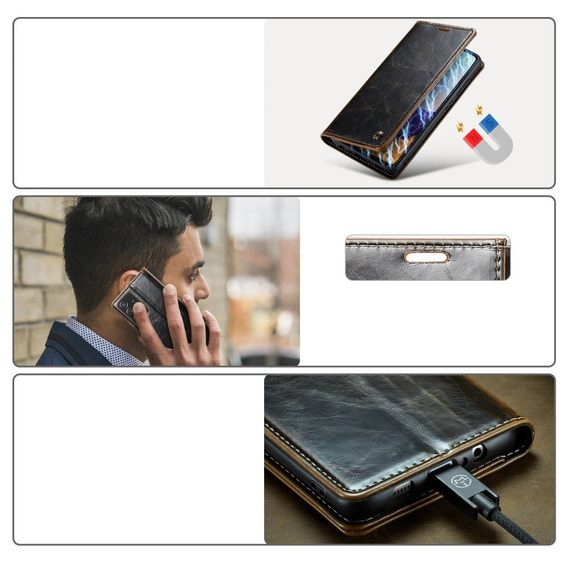 Флип-кейс CASEME для Samsung Galaxy A52/A52s, Waxy Textured, кофе
