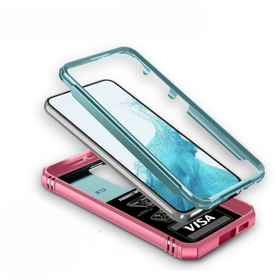 Чохол NOX Camera Slide Samsung Galaxy S23, CamShield Slide, зелений / рожевий