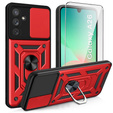 Броньований чохол для Samsung Galaxy A26, CamShield Slide, червоний + Загартоване скло 9H
