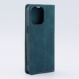 Чехол для iPhone 15 Pro, ERBORD Vintage, бумажник с клапаном, синий