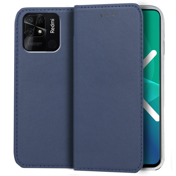 Чехол Wallet до Xiaomi Redmi 10C, Magnetic, Dark Blue