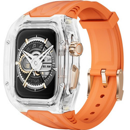 Силиконовый ремешок с чехлом для Apple Watch 4/5/6/7/8/9/SE 44/45MM