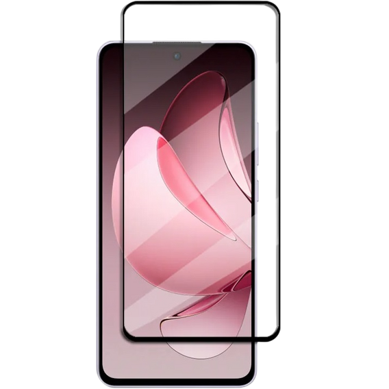 3D загартоване скло для Oppo Reno 13 Pro, чорна рамка