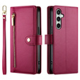 Чохол-книжка для Samsung Galaxy S24 FE, Wallet Zipper Pocket, червоний