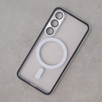 Магнітний чохол Dual Glass MagSafe для Samsung Galaxy S23, сріблястий