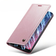 Флип-кейс CASEME для Samsung Galaxy S10+ Plus, Waxy Textured, розовый