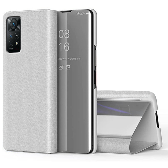 Чехол до Xiaomi Redmi Note 11 Pro 4G / 5G, Clear View, серебряный