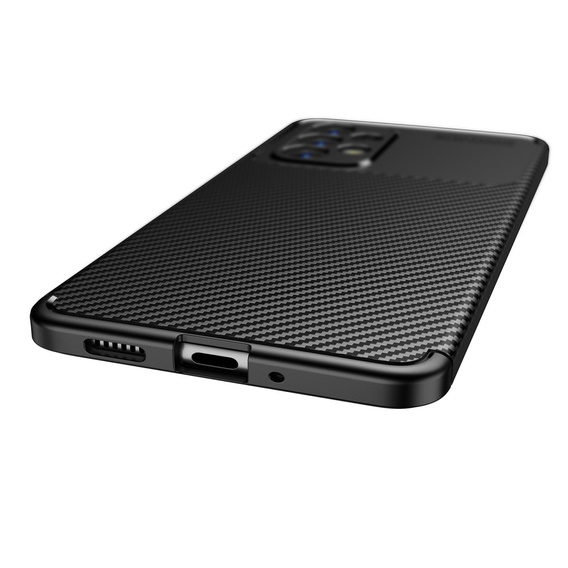Чехол до Samsung Galaxy A13 4G, Carbon Gel, чёрный