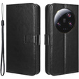 Футляр з клапаном для Xiaomi 13 Ultra, Crazy Horse Wallet, чорний