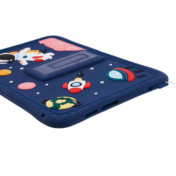 Детский силиконовый чехол для Samsung Galaxy Tab A9 T220 X110 / X117, Armoured, Astronaut, темно-синий