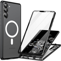 Магнітний чохол Dual Glass MagSafe для Samsung Galaxy S23+ Plus, чорний