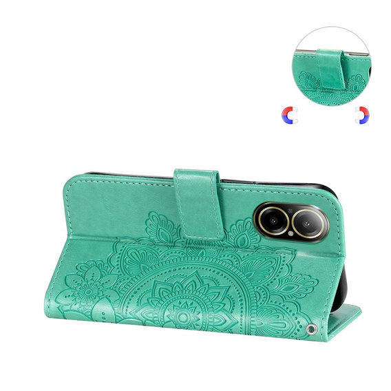 Чохол-книжка для Realme C67, Mandala, зелений