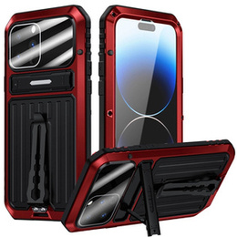 Бронированный чехол для iPhone 14 Pro, Metal Hybrid, красный