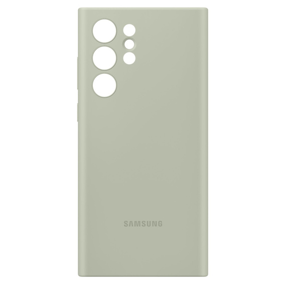 Оригінальний чохол Samsung для Galaxy S22 Ultra, Silicone Cover, Olive Green