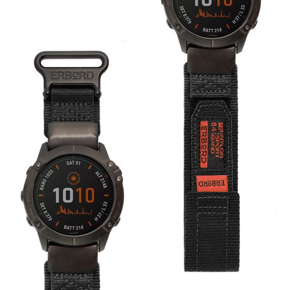 Нейлоновий ремінець ERBORD MP84 Quickfit для годинників Garmin Fenix 5X/6X/6X PRO/7X (розмір M/L)