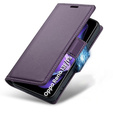 Чохол для Oppo Reno 13F / Oppo Reno 13FS, ERBORD Glossy Litchi, гаманець з клапаном, фіолетовий