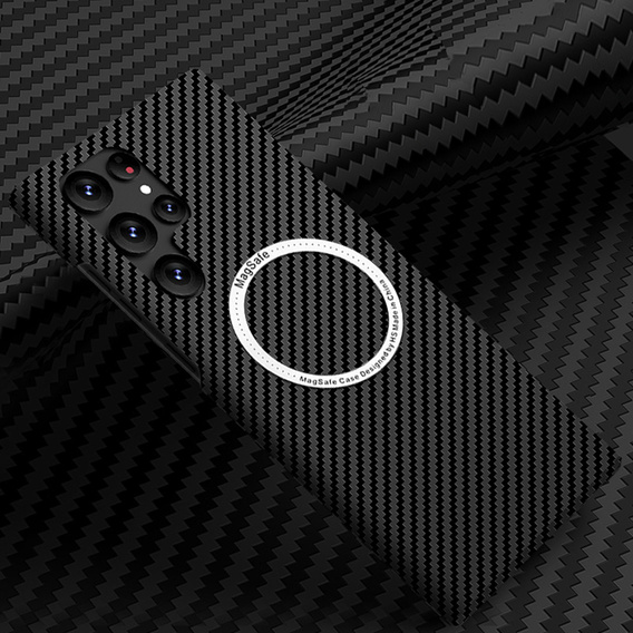 Чoхол до Samsung Galaxy S23 Ultra, Magsafe Slim Carbon, чорний