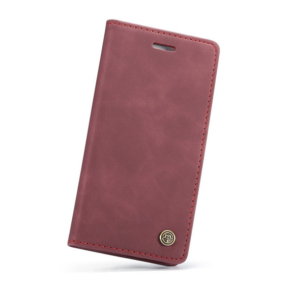 Чехол CASEME для iPhone 7/8/SE 2020/SE 2022, Leather Wallet Case, бордовый