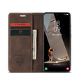 Чехол CASEME для Samsung Galaxy S21 FE, Leather Wallet Case, кофе
