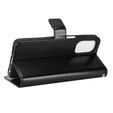 Откидной чехол для Motorola Moto G62 5G, Crazy Horse Wallet, чёрный