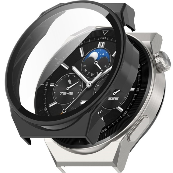 Силиконовый футляр со встроенным защитным стеклом до Huawei Watch GT 3 Pro 46mm, Black