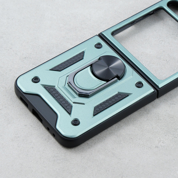 Бронированный Чехол до Samsung Galaxy Z Flip5 5G, Nox Case Ring, зелёный