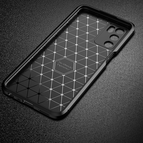 Чехол до Oppo A16, Carbon Gel, чёрный