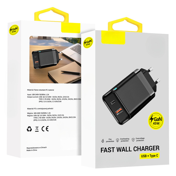 Мережевий зарядний пристрій XO CE15 20W, USB-C, білий