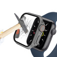 2в1 чехол и защитное стекло для часов Apple Watch 7/8 45MM, Grey/Orange