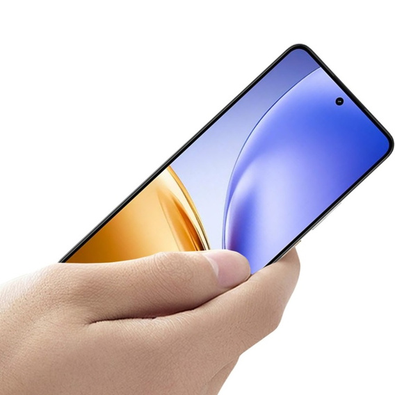 3D загартоване скло для Realme 14 5G / Realme 14T 5G, чорна рамка