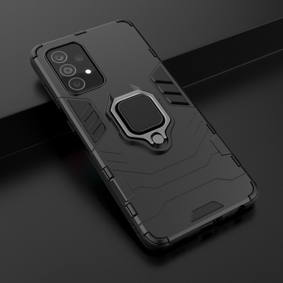 Чехол до Samsung Galaxy A72 5G / A72 LTE, Kickstand Ring, чёрный