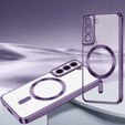 Чохол для Samsung Galaxy S21 FE, Electro MagSafe, фіолетовий + Скло на екран