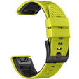 Силиконовый ремешок для Garmin Fenix 7 / Forerunner 965 / 955 / 945 / 935, жёлтая / черный 