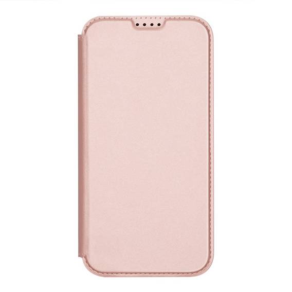 Чехол Dux Ducis для iPhone 17, Skin Pro, с клапаном, со слотом для карт, розовый