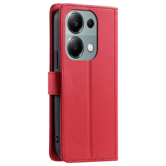 чехол-крышка для Xiaomi Redmi Note 13 Pro 4G / Xiaomi Redmi Note 14S / Xiaomi Poco M6 Pro 4G, Rhombus Crossbody Leather, красный