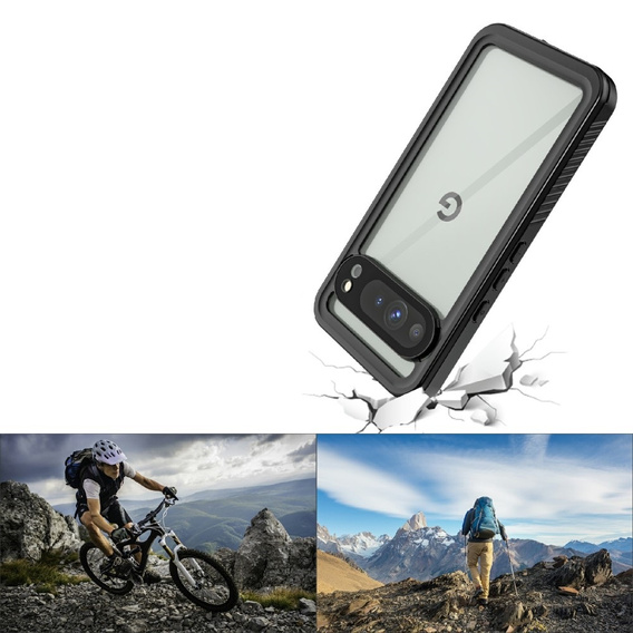 IP68 водонепроникний чохол для Google Pixel 9 Pro XL, Redpepper, чорний
