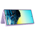 Чехол для Samsung Galaxy S24 Ultra, Leather Flower Card Slot, фиолетовый