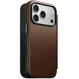 Чехол Nomad для iPhone 17 Pro Max, современный кожаный фолиант, коричневый