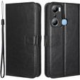 Футляр з клапаном для Infinix Hot 20i, Crazy Horse Wallet, чорний