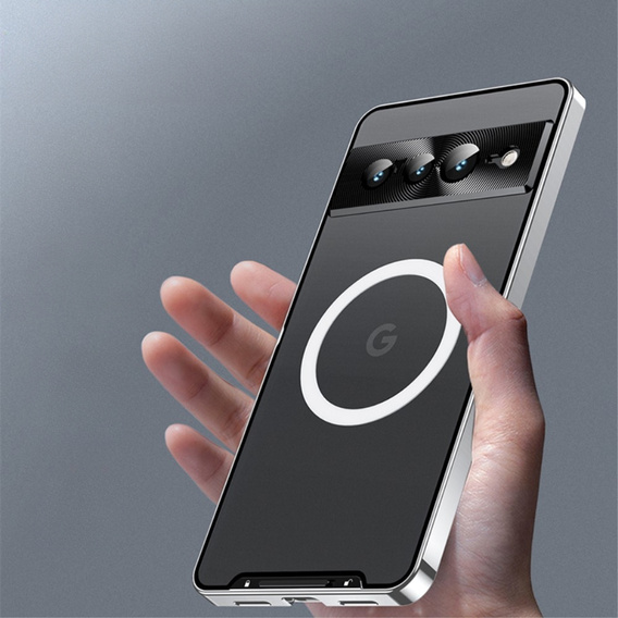 Защитный чехол для камеры Google Pixel 8 Pro, CamShield MagSafe, прозрачный / серебряный
