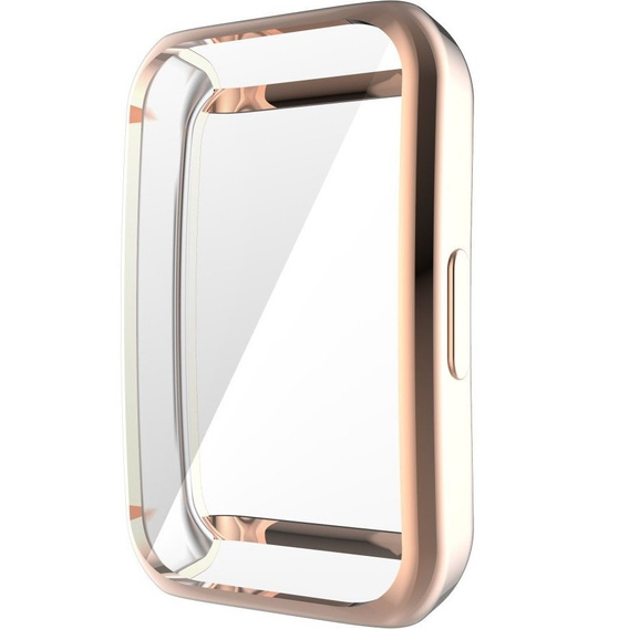 Чехол 2в1 с защитой экрана для часов Huawei Band 6/7, Rose gold