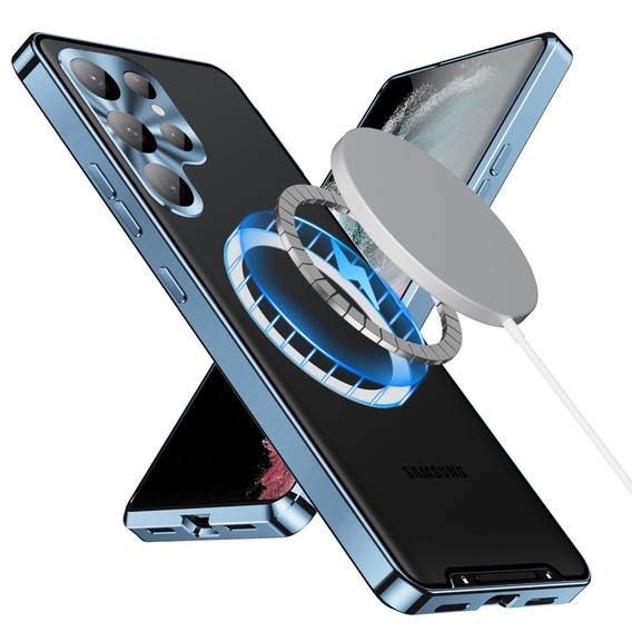 Защитный чехол для камеры Samsung Galaxy S23 Ultra, CamShield MagSafe, прозрачный / синий