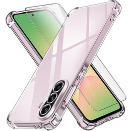 Чехол для Samsung Galaxy A56, Erbord Dropproof, прозрачный + стекло