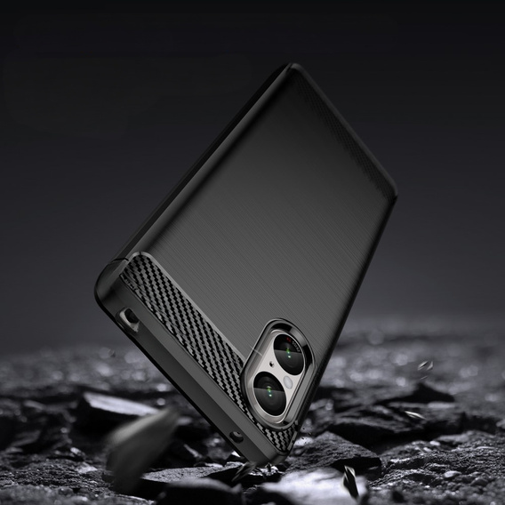 Чехол до Sony Xperia 5 V, Carbon, чёрный