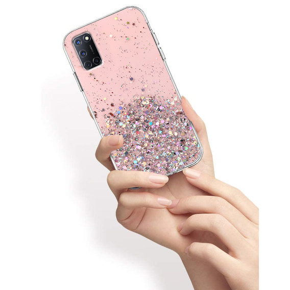 Чoхол до Oppo A52 / A92 / A72, Glittery, рожевий