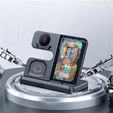 Беспроводное индуктивное зарядное устройство 3 в 1 ERBORD для смартфона, Galaxy Watch и Galaxy Buds, черный