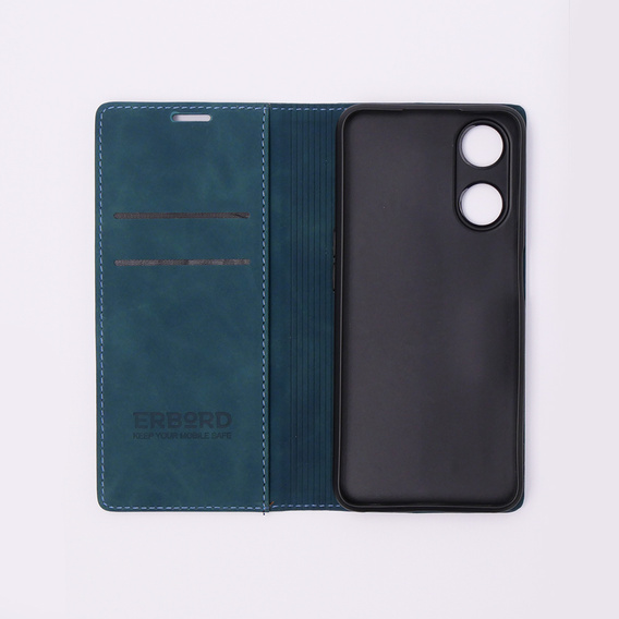 Чохол для Oppo A78 5G, ERBORD Vintage, гаманець з клапаном, м'яти