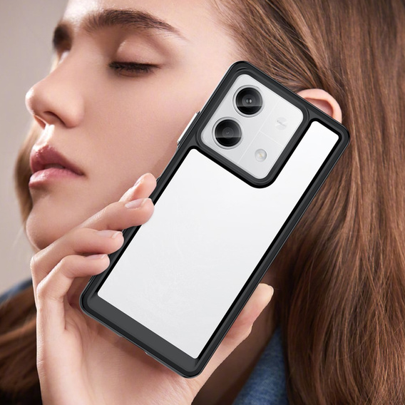 Чoхол до Xiaomi Redmi Note 13 5G, Fusion Hybrid, прозорий / чорний